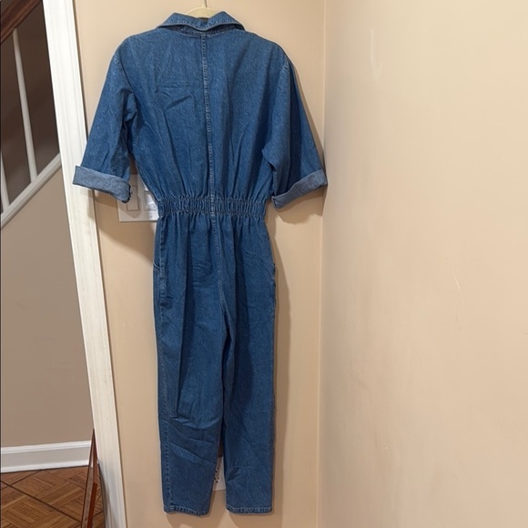 Vintage Blue Denim Jumpsuit with Studded Details - Picture 3 of 11